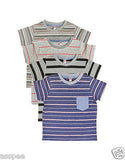 Orange and Orchid Kids Cotton Striped T-shirt Pack of 4