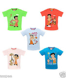 Chhota Bheem Printed Round Neck Cotton T-Shirt for Baby Boy and Girl Pack of 5