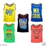 Antshrike Boys Printed Round Neck Cotton Sleeveless T-Shirt Pack of 5