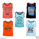 Antshrike Boys Printed Round Neck Cotton Sleeveless T-Shirt Pack of 5