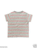Orange and Orchid Kids Cotton Striped T-shirt Pack of 2