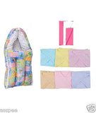 Orange and Orchid Baby Sleeping Bag With Pink Color Dry Sheet & Nappy color