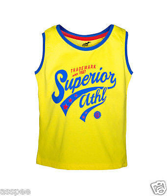 Antshrike Boys Printed Round Neck Cotton Sleeveless T-Shirt 