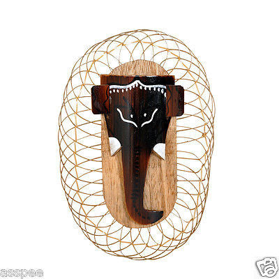 Luke and Lilly Bamboo Craft Wall Hang Elephant Face Mask