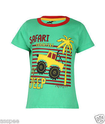 Antshrike Boys Printed Round Neck Cotton Half Sleeve T-Shirt 