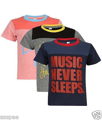 Luke and Lilly Boys Printed Round Neck Cotton Half Sleeve T-Shirt Pack of 3