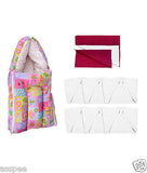 Orange and Orchid Baby Sleeping Bag With  Red Color Dry Sheet & Nappy White