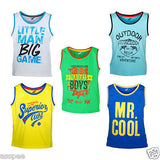 Antshrike Boys Printed Round Neck Cotton Sleeveless T-Shirt Pack of 5