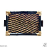 Luke and Lilly Royal Touch Embellished Bamboo Pipe Tea Tray Black