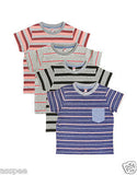 Orange and Orchid Kids Cotton Striped T-shirt Pack of 4