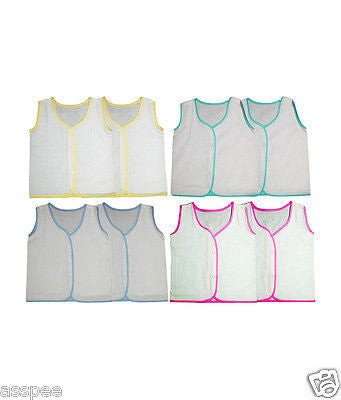 MYKID Printed Button Type Baby Jhabla  Pack of 8 - White
