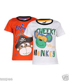 Antshrike Boys Printed Round Neck Cotton Half Sleeve T-Shirt Pack of 2
