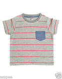 Orange and Orchid Striped Cotton  Kids T-Shirt Pack of 4