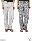Antshrike Pack of 2 Cotton Woven Women Pyjama Nightwear Pant