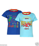Antshrike Boys Printed Round Neck Cotton Half Sleeve T-Shirt Pack of 2