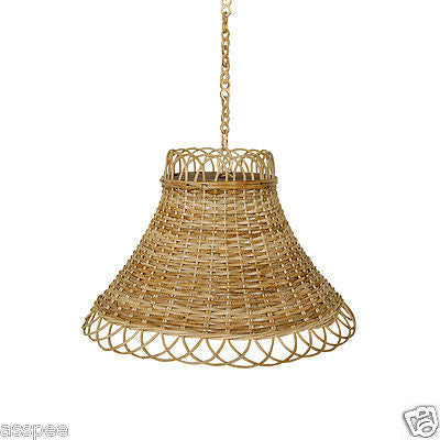 Luke and Lilly Bamboo Craft Ceiling Hang Triangle Shape Lamp Shade