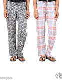 Antshrike Pack of 2 Cotton Woven Women Pyjama Nightwear Pant
