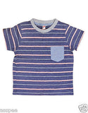 Orange and Orchid Striped Cotton  Kids T-Shirt Pack of 4