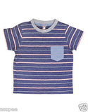 Orange and Orchid Striped Cotton  Kids T-Shirt Pack of 4