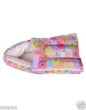 Orange and Orchid Polka Dot Print Baby Sleeping Bag and Carrier Bed - Pink