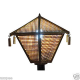 Luke and Lilly Bamboo Craft Roof Shape Stand Lamp Pagoda Stand