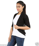 Orange and Orchid Womens Black Shrug