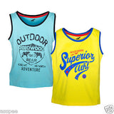 Antshrike Boys Printed Round Neck Cotton Sleeveless T-Shirt Pack of 2