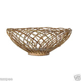 Luke and Lilly Bamboo Brown Wire Craft Round Fruit Basket