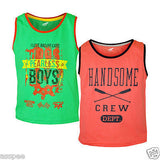Antshrike Boys Printed Round Neck Cotton Sleeveless T-Shirt Pack of 2