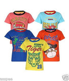 Antshrike Boys Printed Round Neck Cotton Half Sleeve T-Shirt Pack of 5