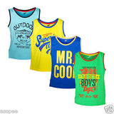 Antshrike Boys Printed Round Neck Cotton Sleeveless T-Shirt Pack of 4
