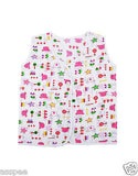 Orange and Orchid Printed Button Type Baby Jhabla Pack of 8 - White