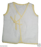 MYKID Printed Front Knot Baby Jhabla  Pack of 8 - White