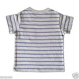Orange and Orchid Cotton Yellow Striped Pocket Kids T-shirt