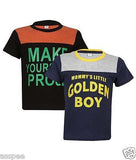 Luke and Lilly Boys Printed Round Neck Cotton Half Sleeve T-Shirt Pack of 2