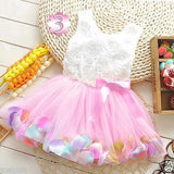 Orange and Orchid Summer Toddler Girls Clothing Dress Rose Flower Colorful petal