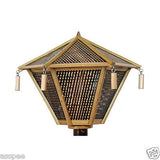 Luke and Lilly Bamboo Craft Roof Shape Stand Lamp Pagoda Stand