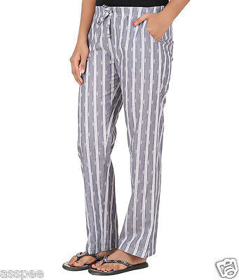 Antshrike Women Cotton Woven Pyjama Nightwear Pant -Grey