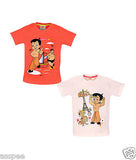 Chhota Bheem Printed Round Neck Cotton T-Shirt for Baby Boy and Girl Pack of 2