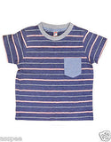 Orange and Orchid Striped Cotton  Kids T-Shirt Pack of 4