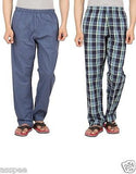 Orange and Orchid Men's Cotton Woven Pyjama Night Pant Pack of 2