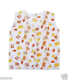 Orange and Orchid Printed Button Type Baby Jhabla Pack of 4 - White