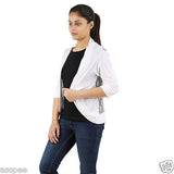 Orange and Orchid Womens White Shrugs