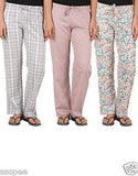 Antshrike Pack of 3 Cotton Woven Women Pyjama Nightwear Pant