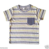Orange and Orchid Cotton Striped Pocket Kids T-shirt Pack of 3