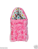 Orange and Orchid Polka Dot Print Baby Sleeping Bag and Carrier Bed - Pink