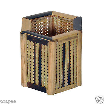 Luke and Lilly Bamboo Craft Pen Stand Hexagonal Shape