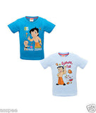 Chhota Bheem Printed Round Neck Cotton T-Shirt for Baby Boy and Girl Pack of 2