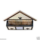 Luke and Lilly Bamboo Carved Leaf Design Wall Hanging Cosmetic Stand