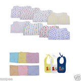 MYKID Combo Gift Set of Baby Jabla Nappies and Bibs for Just Born ( 0-3 Months )